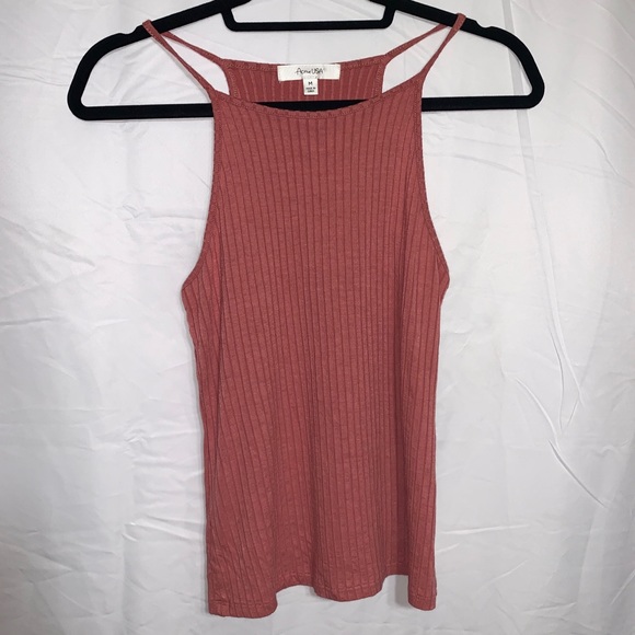 Active USA Tops - Active USA Ribbed Halter Top
